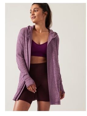 Medium Athleta Purple Uptempo Wrap Cardigan